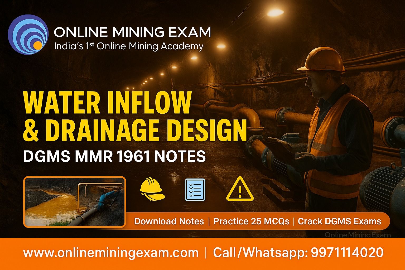Water Inflow and Drainage Design in Underground Metal Mines – DGMS ...